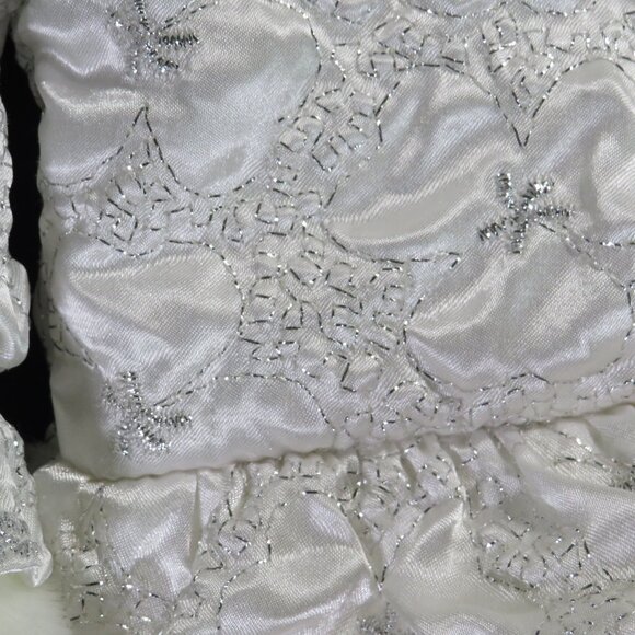 Plush Teddy Bear Stocking White & Silver - Picture 9 of 13